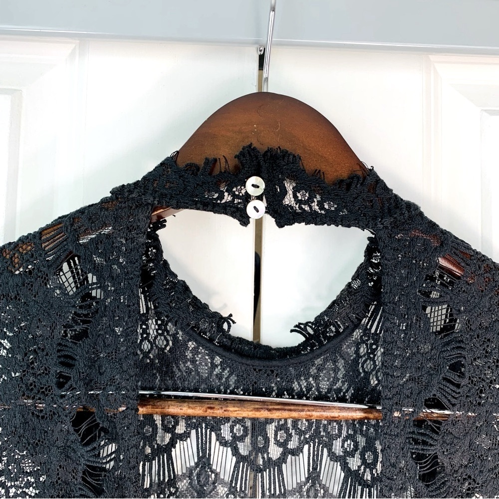 NWT Free People Lace Daydream Bodycon Slip Dress Black - Picture 10 of 15